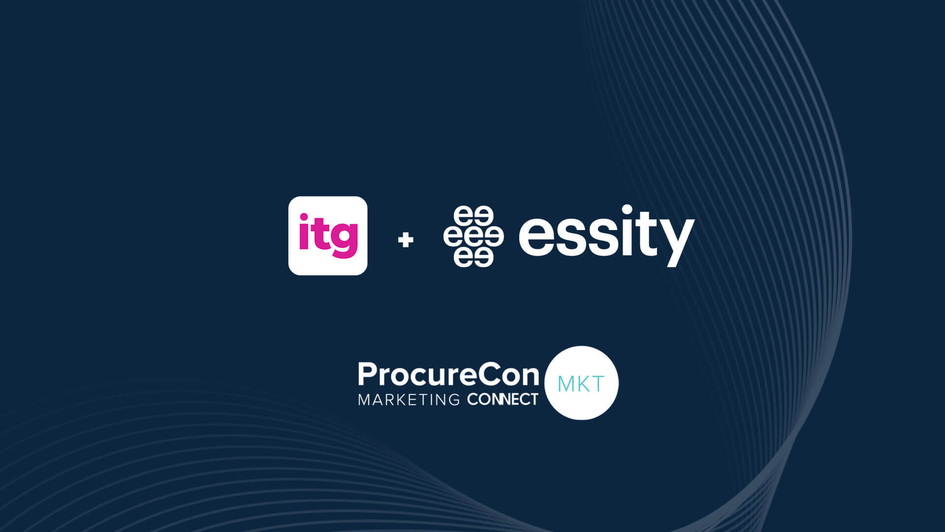 ITG, Essity, and ProcureCon Marketing logos.