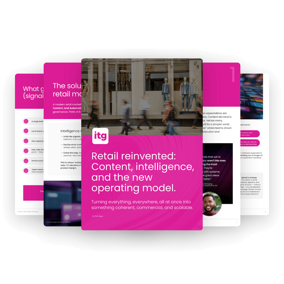 ITG Pink Paper pages - Why automotive marketing needs a new operating model